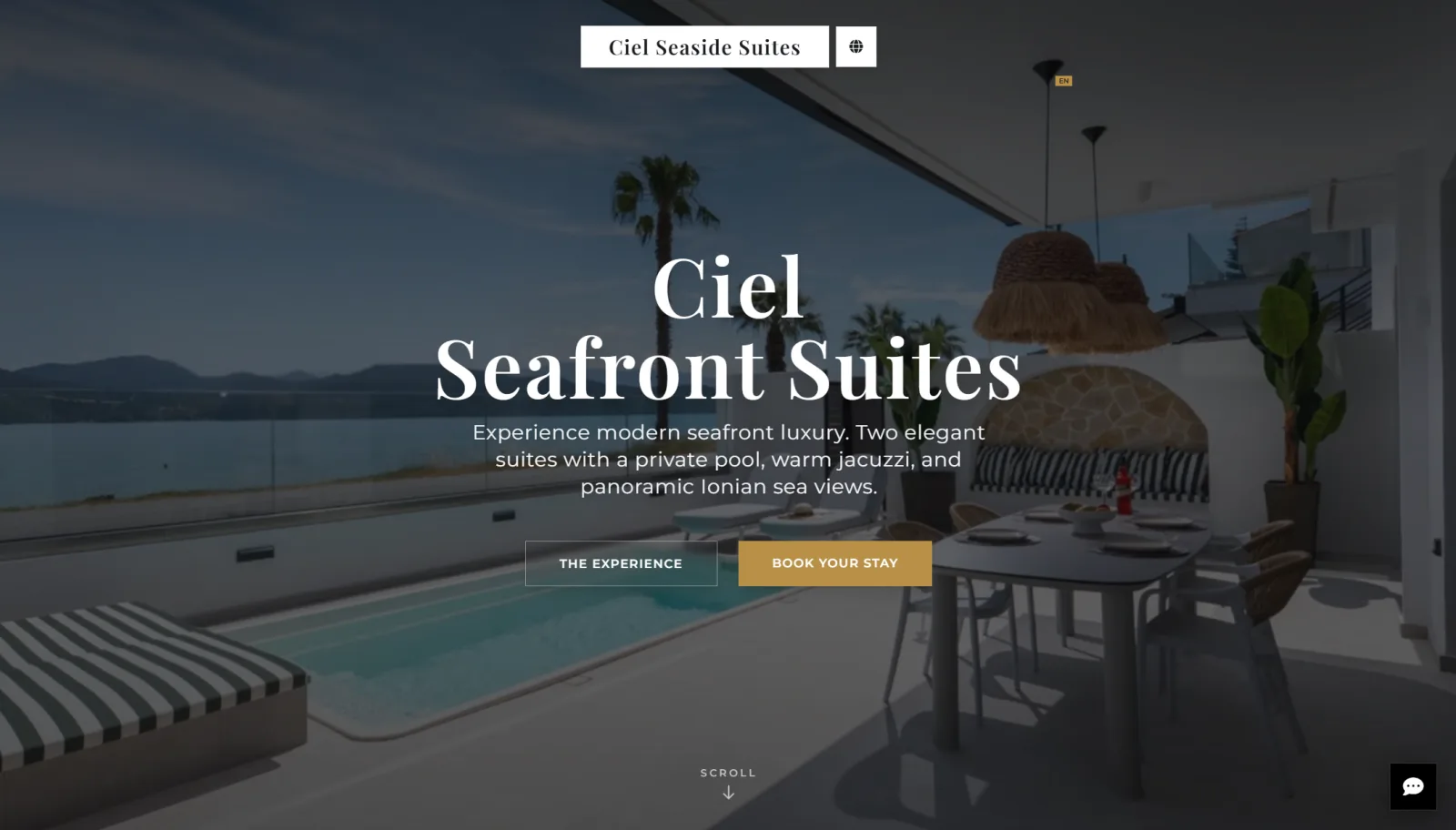 Η αρχική σελίδα του Ciel Seafront Suites