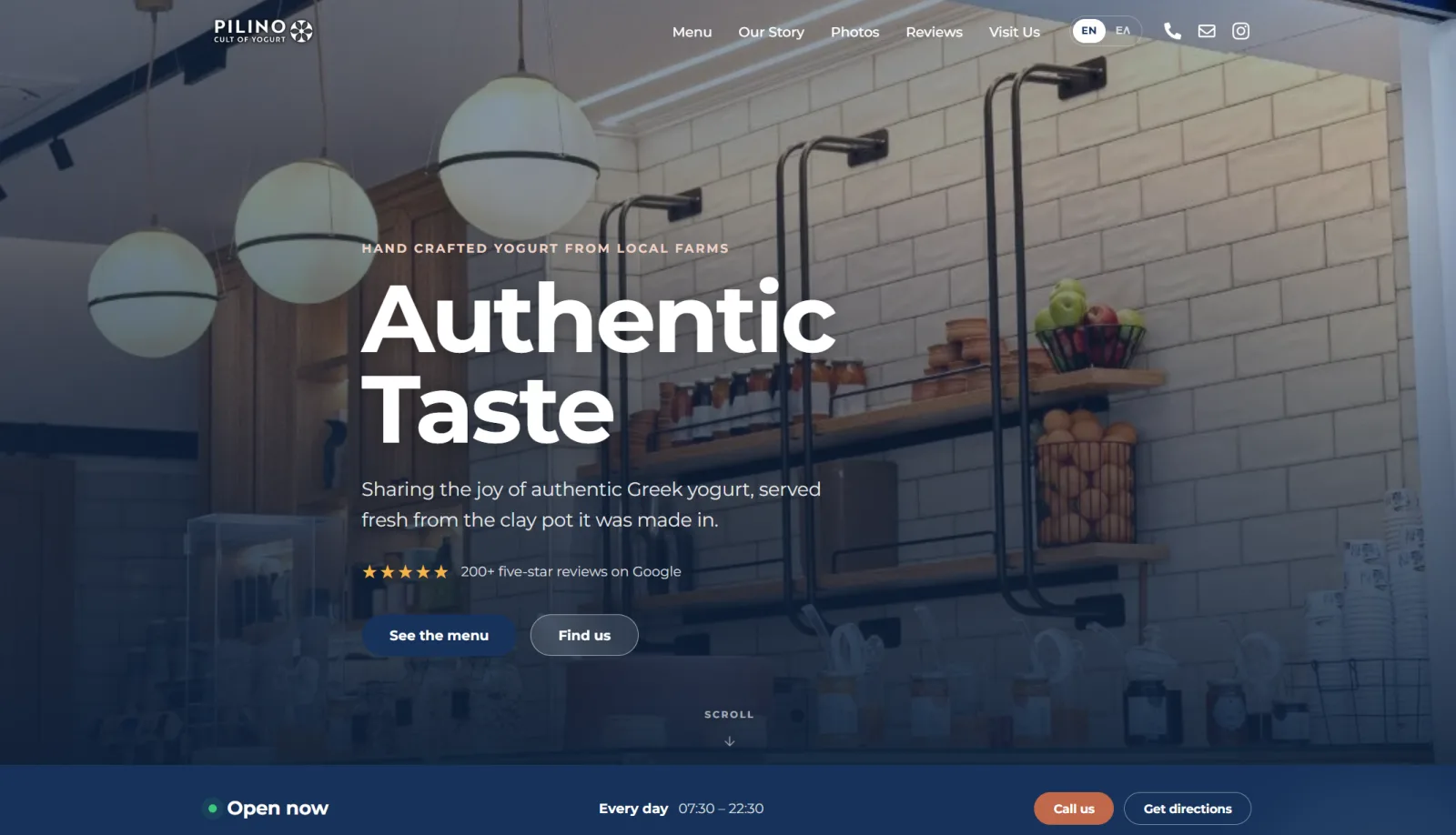 Η αρχική σελίδα του Pilino