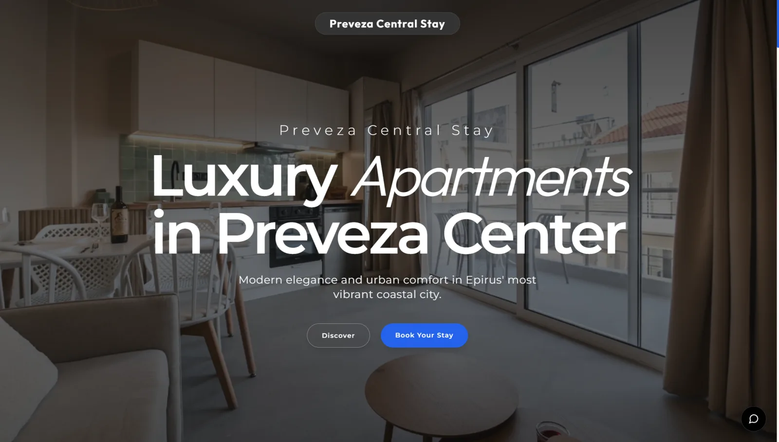 Η αρχική σελίδα του Preveza Central Stay